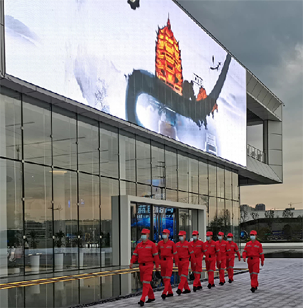 四川德陽(yáng)清能源特色小鎮(zhèn)LED格柵屏項(xiàng)目