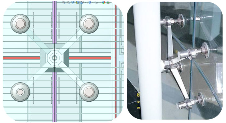 玻璃幕墻LED顯示屏掛件式安裝結(jié)構(gòu)