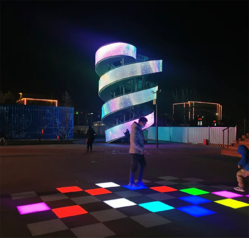 河北雄安新區(qū)羅薩大街漫生活街區(qū)LED共形屏項目