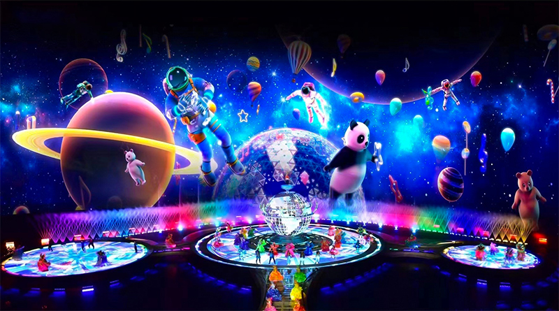 江蘇園博園光影秀《百年石光》LED地磚屏項(xiàng)目 