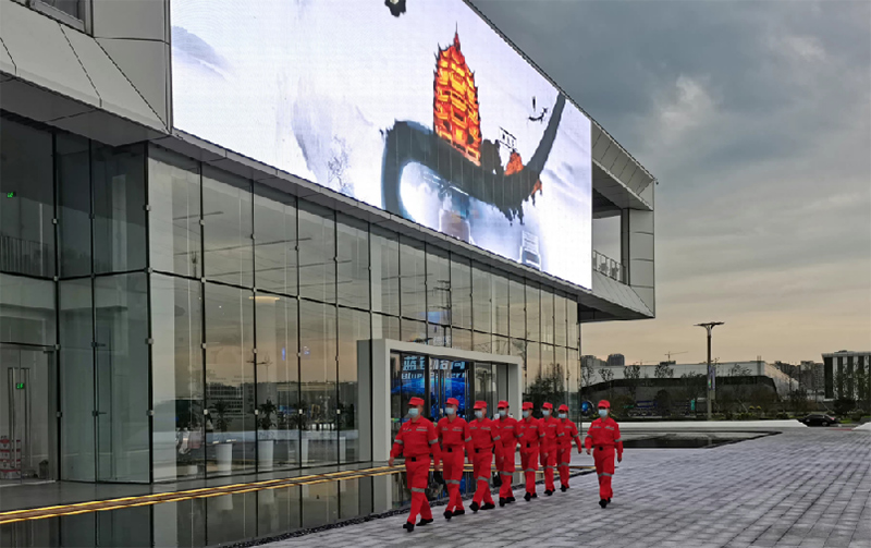 四川德陽清能源特色小鎮(zhèn)LED格柵屏項目